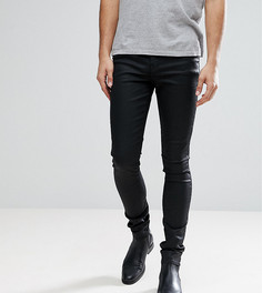 Черные супероблегающие джинсы с покрытием ASOS TALL - Черный