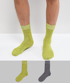 2 пары толстых носков (серые/желтые) ASOS - Мульти