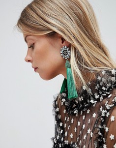 Серьги с камнями и кисточками ASOS - Мульти