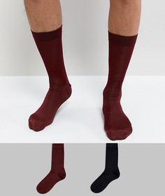 Набор из 2 пар носков синего и бордового цвета ASOS - Мульти