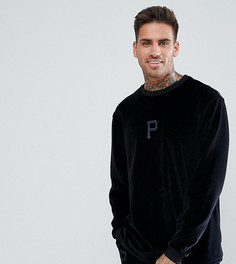Черный велюровый лонгслив New Era Pittsburgh Pirates - Черный