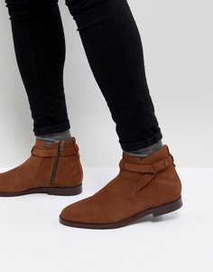Светло-коричневые замшевые ботинки челси H London Cutler - Рыжий
