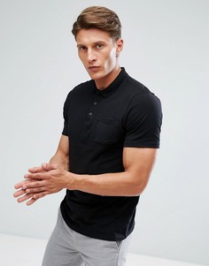 Черное поло стретч Burton Menswear - Черный