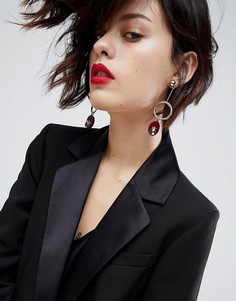 Серьги-подвески с камнями ASOS - Золотой