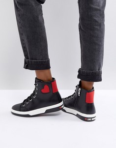 Высокие кроссовки Love Moschino - Черный