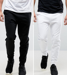 2 пары джоггеров скинни (белый/черный) ASOS - СКИДКА - Мульти