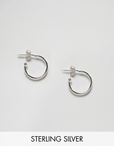 Серебряные серьги-кольца 14 мм Fashionology - Серебряный