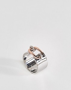 Кольцо с золотисто-розовой отделкой Fiorelli - Серебряный