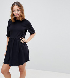 Свободное хлопковое платье мини ASOS PETITE - Черный