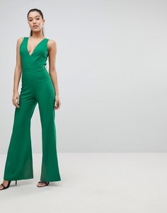 Комбинезон с широкими штанинами PrettyLittleThing - Зеленый