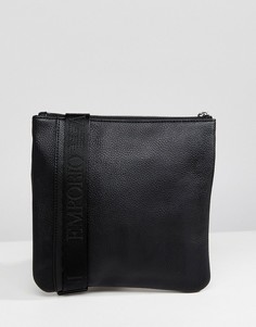 Черная сумка для авиапутешествий с логотипом Emporio Armani - Черный