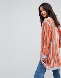 Удлиненный кардиган с узором PrettyLittleThing - Мульти