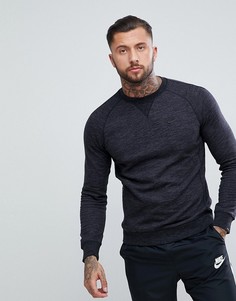 Черный махровый свитшот с круглым вырезом Nike Legacy 805055-033 - Черный