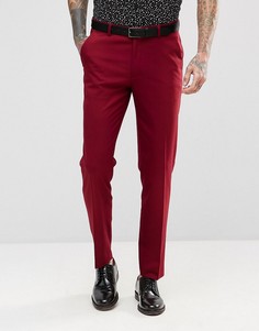 Красные брюки скинни под смокинг ASOS - Красный