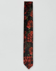 Бархатный галстук с принтом Noose &amp; Monkey - Красный