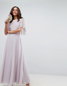 Платье макси с кружевной аппликацией ASOS WEDDING - Мульти