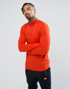 Оранжевый хлопковый джемпер с молнией ASOS - Оранжевый