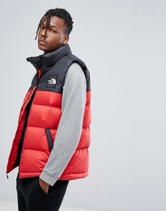 2-цветный дутый жилет (красный/черный) The North Face 1992 Nuptse - Красный