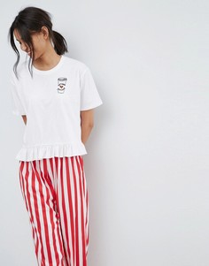 Пижамная футболка и брюки ASOS - Мульти