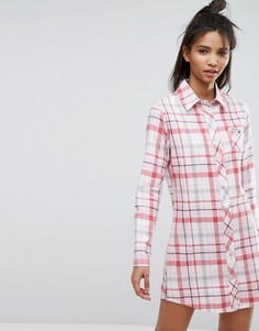 Ночная рубашка в клетку Esprit - Красный