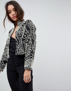 Куртка с отделкой искусственным жемчугом ASOS - Мульти