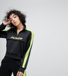 Черная спортивная куртка с зеленой неоновой отделкой Puma эксклюзивно для ASOS - Черный