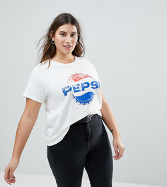 Футболка с принтом Pepsi в стиле ретро ASOS CURVE - Кремовый