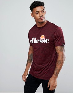 Красная футболка из полиэстера с большим логотипом Ellesse - Красный