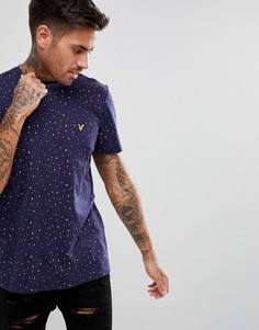 Темно-синяя футболка с принтом Lyle &amp; Scott - Темно-синий