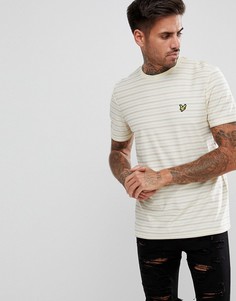 Бежевая футболка в полоску Lyle &amp; Scott - Бежевый