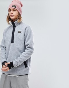 Серый свитшот из меланжевого флиса Burton Snowboards Hearth - Серый