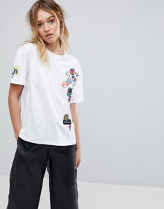 Футболка со значками PS by Paul Smith - Белый