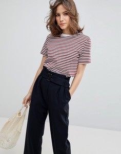 Футболка в полоску Selected Femme - Красный