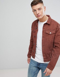 Бордовая джинсовая куртка New Look - Красный