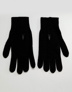 Черные перчатки с добавлением овечьей шерсти AllSaints Fen - Черный