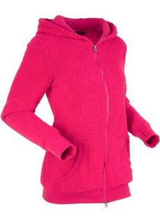 Плюшевая куртка (розово-красный) Bonprix