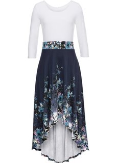 Платье с цветочным принтом (черный/белый в цветочек) Bonprix