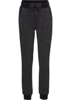 Брюки с люрексом (черный/серебристый) Bonprix