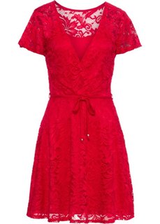 Платье из кружева с пайетками (красный) Bonprix