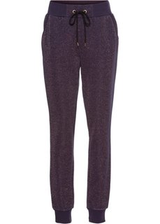 Брюки с люрексом (темно-лиловый/золотистый) Bonprix