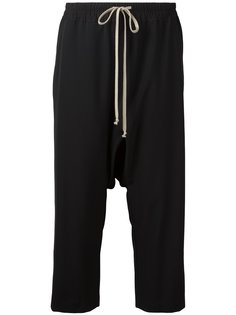 укороченные брюки с заниженной проймой Rick Owens