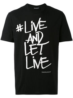 футболка Live and Let Live Neil Barrett