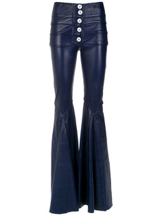 leather flared trousers Andrea Bogosian