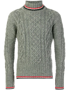 джемпер-водолазка с узором косы Thom Browne