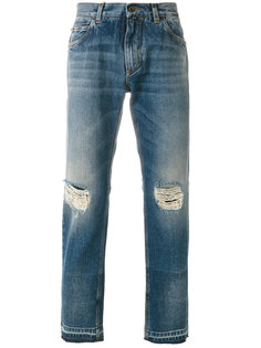 прямые джинсы с протертостями Dolce &amp; Gabbana