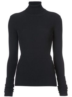 топ с высокой горловиной в рубчик Jil Sander
