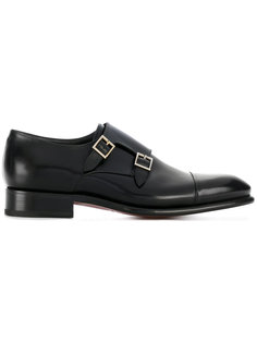 туфли монки с пряжками Santoni