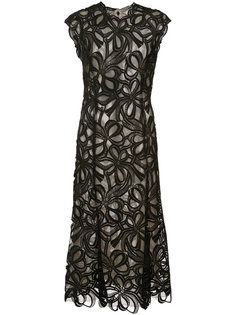 кружевное гипюровое платье  Monique Lhuillier