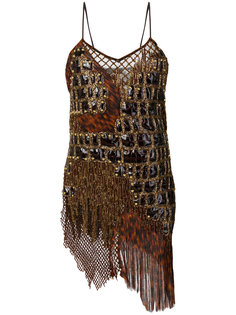 топ с отделкой из бисера Balmain