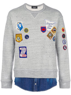 embroidered badge sweatshirt Dsquared2